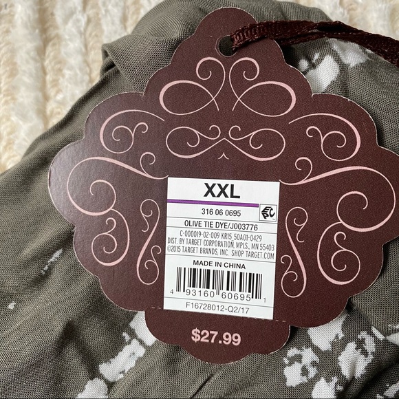 NWT Knox Rose olive tie dye open front top - Picture 7 of 11